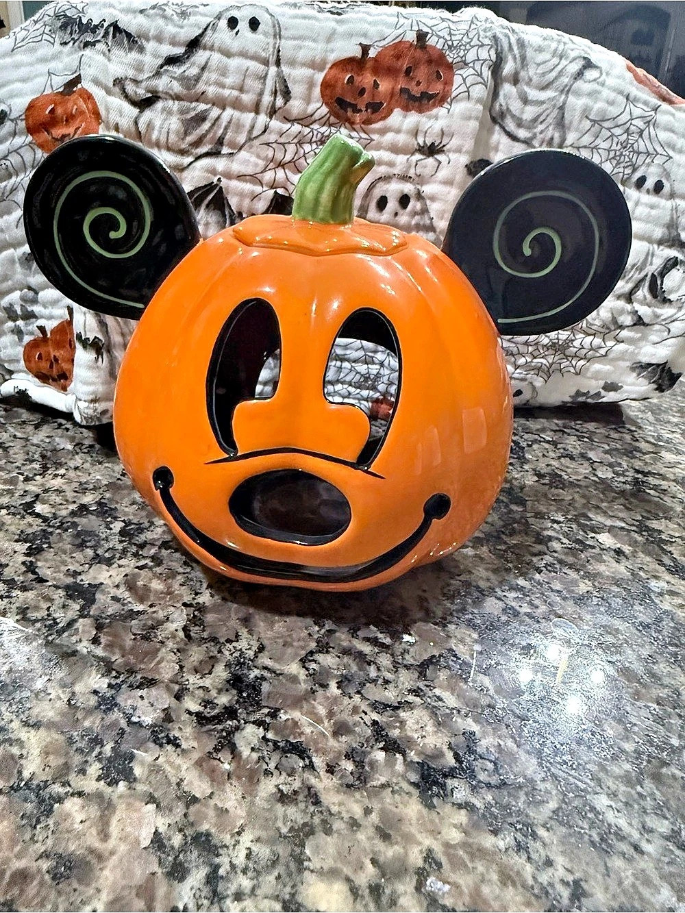 Disney Mickey Mouse Jack-o'-Lantern tea light holder